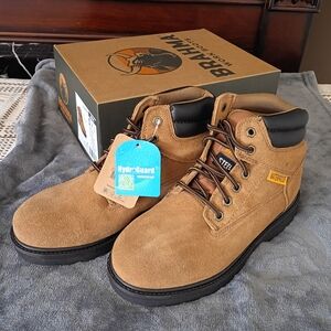 Brahma Tan Work Boots with Black Collar